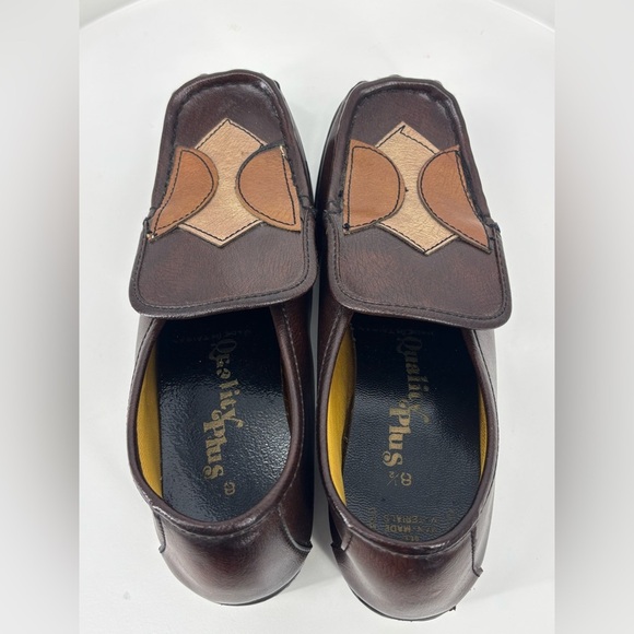 NWOB Vintage 1970 Quality Plus Handmade Leather Loafers Brown Tan 8.5 - Picture 2 of 4